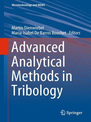 cover image of Advanced Analytical Methods in Tribology